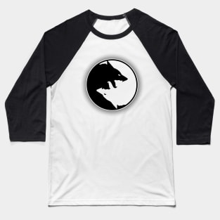 Yin Yang Wolf Baseball T-Shirt